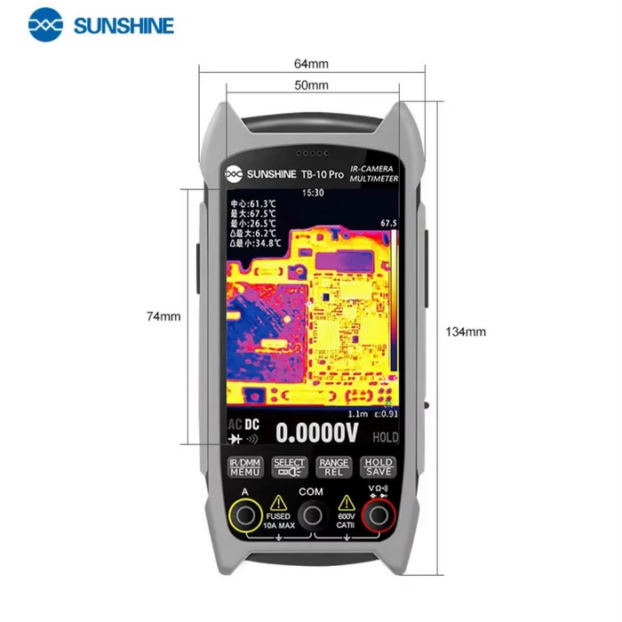 مولتی متر دیجیتال با دوربین حرارتی SUNSHINE TB-10 PRO - تصویر 6