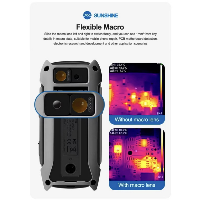 مولتی متر دیجیتال با دوربین حرارتی SUNSHINE TB-10 PRO - تصویر 8