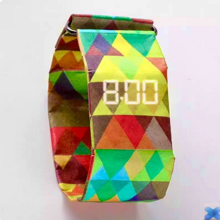 ساعت مچی ضد آب PAPER WATCH(طرح هندسی) - Image 2