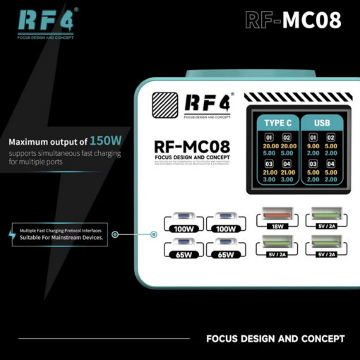 مولتی شارژر RF4 RF-MC08 - تصویر 5