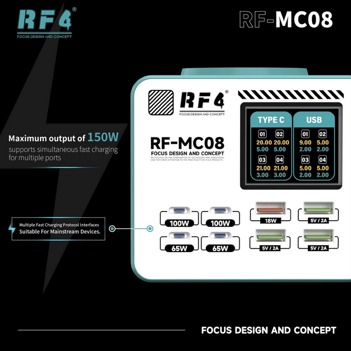 مولتی شارژر RF4 RF-MC08 - تصویر 5